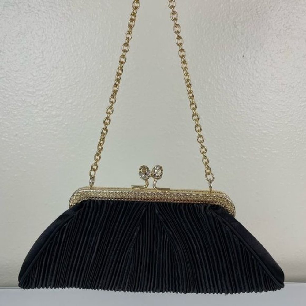Nicole Lee Collection Clasp Closure Black Evening Purse - Picture 11 of 11